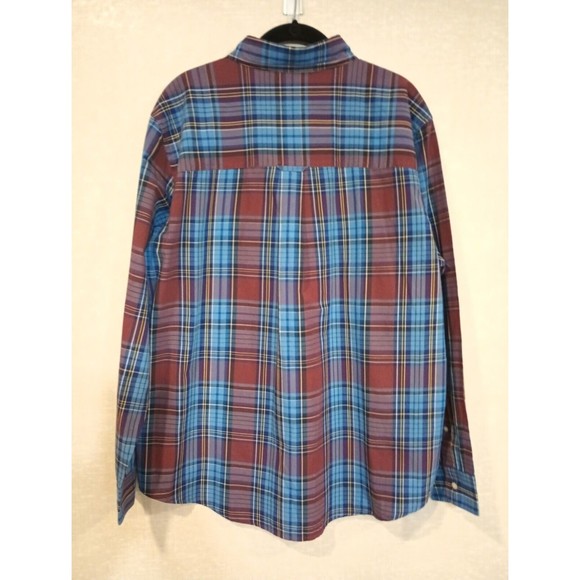 Chaps Shirt Mens Large Check Plaid Easy Care Button Up Long Sleeve Great Cond. - Picture 3 of 4